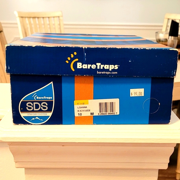 Women's Bare Traps Black Leanna suede, faux fur leather boots NWT,  Sz 10 M - Picture 4 of 7